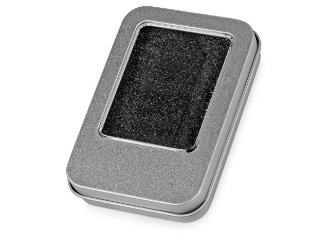 Коробка для флеш-карт «Этан» в шубере, серебристый