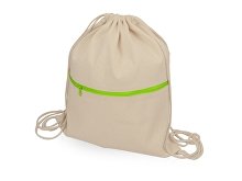 Рюкзак-мешок хлопковый «Lark» с цветной молнией (арт. 955113)