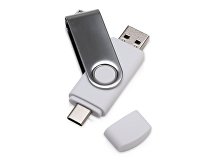 USB3.0/USB Type-C флешка на 32 Гб «Квебек C» (арт. 6202.06.32)