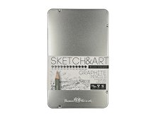 Набор из 12 чернографитовых карандашей «Sketch & Art» В - 14В (арт. 21-0066)