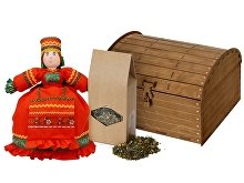 Подарочный набор «Кремлевский»: кукла на чайник, чайник заварной с росписью (арт. 6270) Подарочный набор «Кремлевский»: кукла на чайник, чайник заварной с росписью (арт. 6270)
