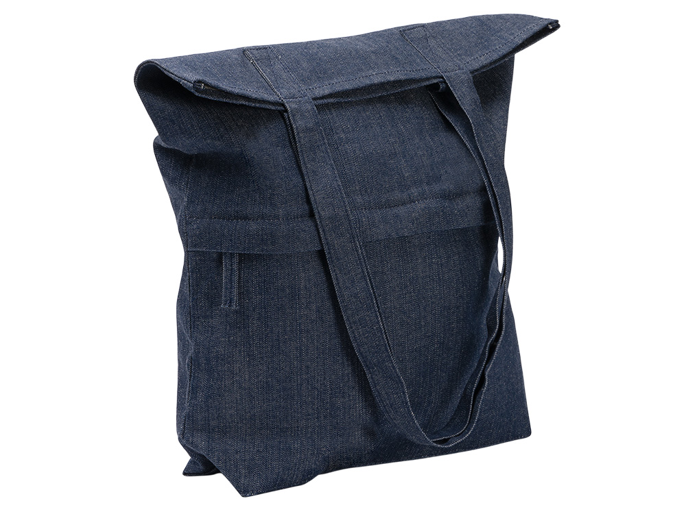 Сумка из переработанной джинсовой ткани «Кирк» с передним карманом на молнии фото 2 Сумка из переработанной джинсовой ткани «Кирк» с передним карманом на молнии фото 2