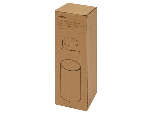 Стеклянная бутылка для воды в силиконовом чехле «Refine» thumbnail