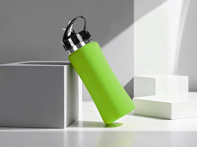 Бутылка для воды "Bottle C1", сталь, soft touch, 600 мл, зеленое яблоко