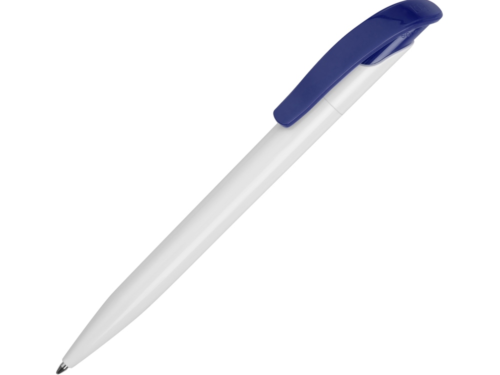 Ручка шариковая Senator модель Challenger Basic Polished, белый/синий