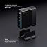 Зарядная станция 3xUSB Type-C, 2xUSB, PD, QC, 140Вт, черный, Deppa