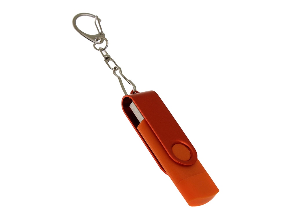 USB 3.0- флешка на 128 Гб с поворотным механизмом и дополнительным разъемом Type-C