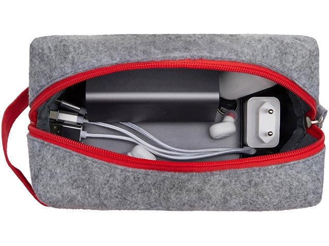 Органайзер для электроники и проводов «Felt» из RPET-фетра с ручкой