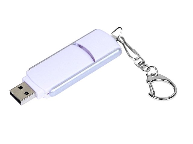 USB 2.0- флешка промо на 16 Гб с прямоугольной формы с выдвижным механизмом thumbnail