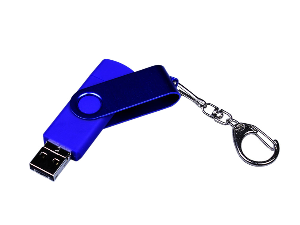 USB 2.0/micro USB/Type-С- флешка на 16 Гб 3-в-1 с поворотным механизмом USB 2.0/micro USB/Type-С- флешка на 16 Гб 3-в-1 с поворотным механизмом