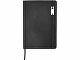 Набор Legato Elegance из блокнота формата А5 в твердой обложке и ручки-роллера, черный/белый