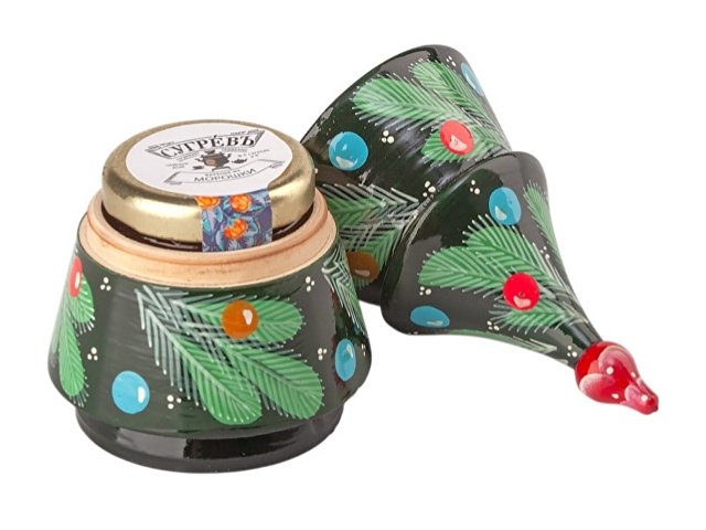 Подарочный набор "Народы России" с чаем и вареньем в деревянной шкатулке без лого