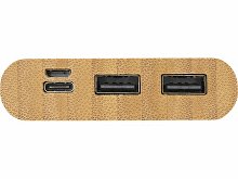 Портативное зарядное устройство «Tulda» из бамбука, 10000 mAh