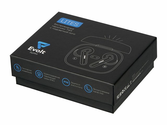 Беспроводные наушники с шумоподавлением ENC и подсветкой лого «Lites» thumbnail