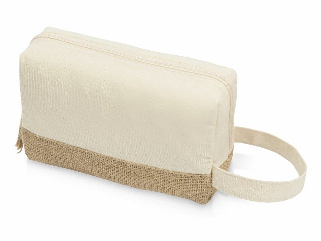 Косметичка «Jute» с ручкой из хлопка и джута thumbnail