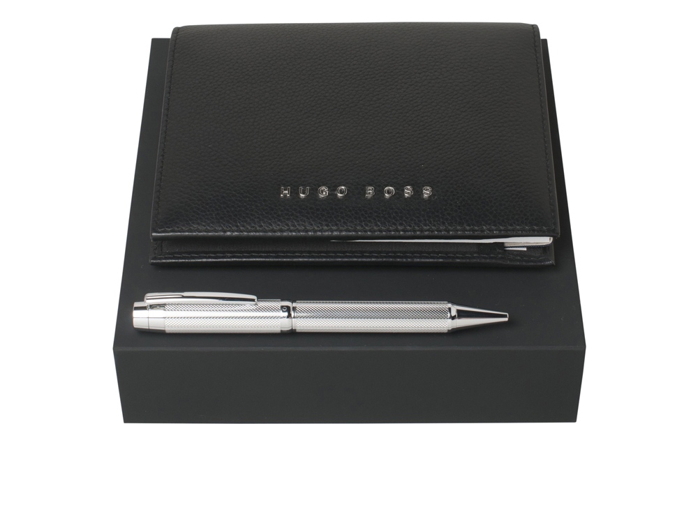 Подарочный набор: блокнот А6, ручка шариковая. Hugo Boss