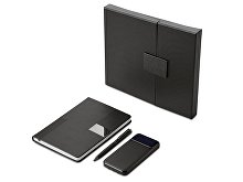 Подарочный набор «Tesla» с блокнотом А5, ручкой и пауэрбенком на 10 000 mAh