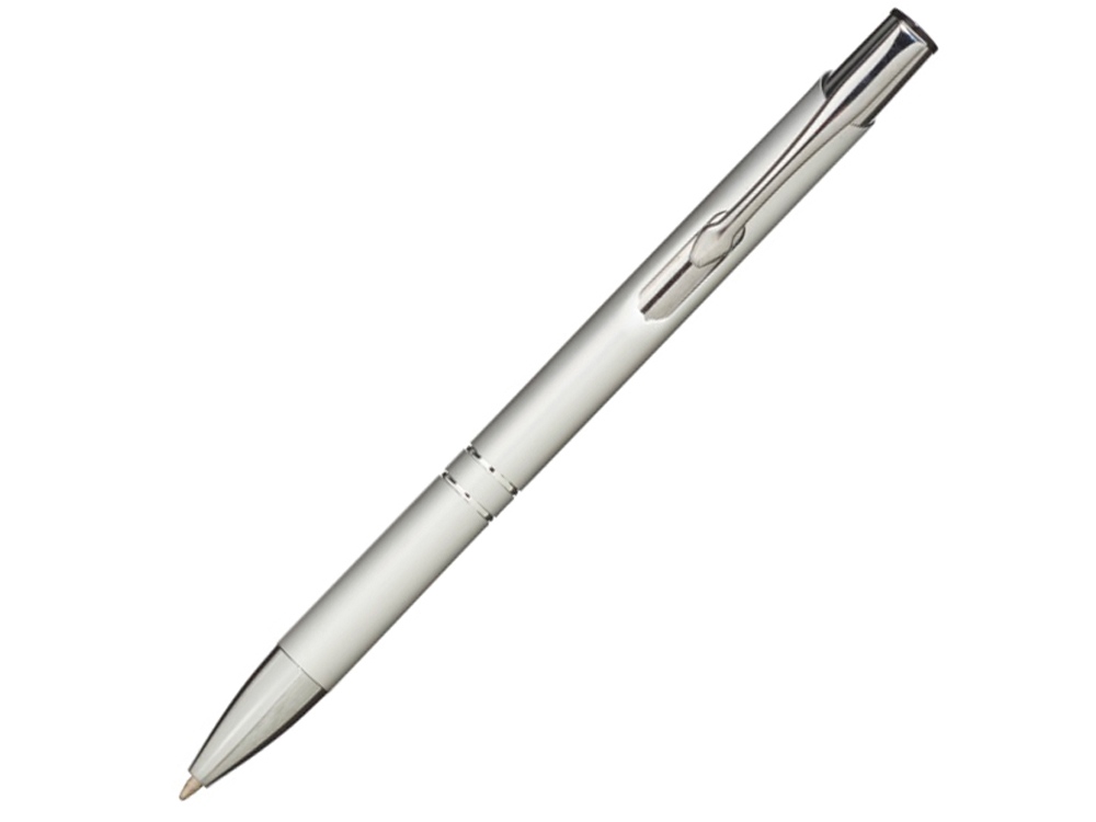 Алюминиевая шариковая кнопочная ручка Moneta, серебристый