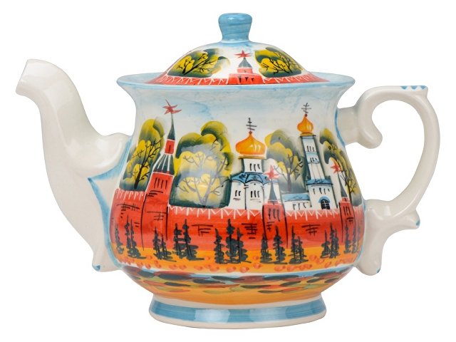 Подарочный набор «Кремлевский»: кукла на чайник, чайник заварной