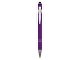 Ручка металлическая soft-touch шариковая со стилусом «Sway», фиолетовый/серебристый