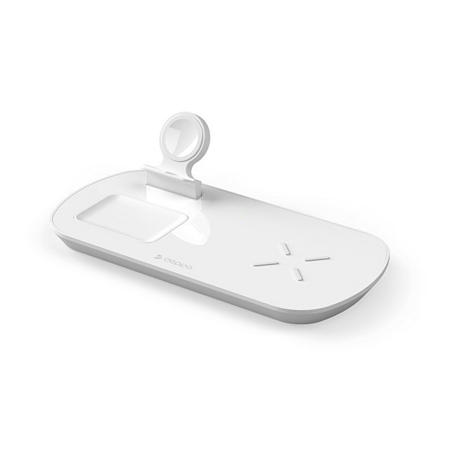 Зарядная станция 3 в 1: iPhone, Apple Watch, Airpods, беспроводная, 17,5 Вт — фото 2
