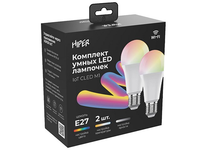 Набор из двух лампочек «IoT CLED M1 RGB», E27 thumbnail