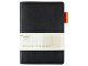 Ежедневник недатированный А5 "Boston", черный (оранжевый обрез)