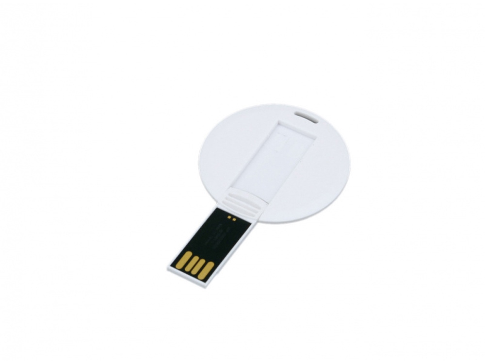 USB 2.0- флешка на 32 Гб в виде пластиковой карточки круглой формы