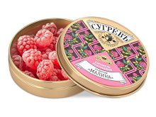 Карамель леденцовая со вкусом малины в банке