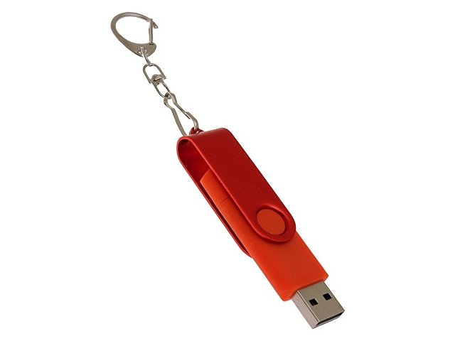 USB 3.0- флешка на 32 Гб с поворотным механизмом и дополнительным разъемом Type-C — фото 3