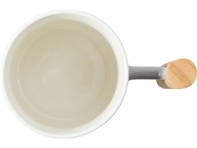 Кружка с ручкой и крышкой из каучукового дерева «Jeny»