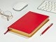 Ежедневник А5 недатированный «Chelsea», красный (золотистый кант и срез) (Р)