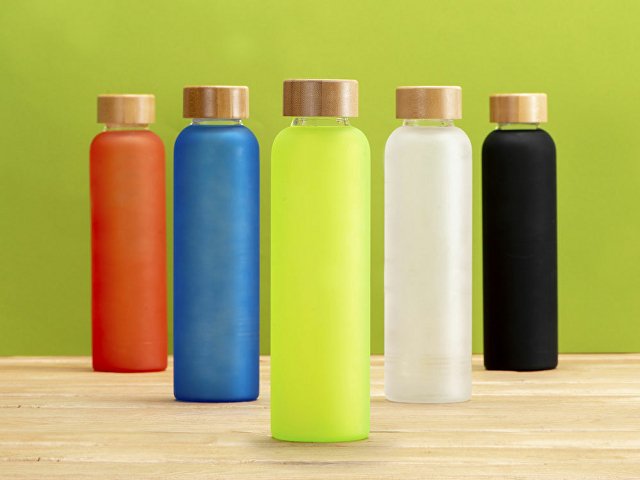 Стеклянная бутылка с бамбуковой крышкой «Foggy», 600 мл thumbnail