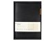 Ежедневник недатированный А5 "Boston", черный (оранжевый обрез)