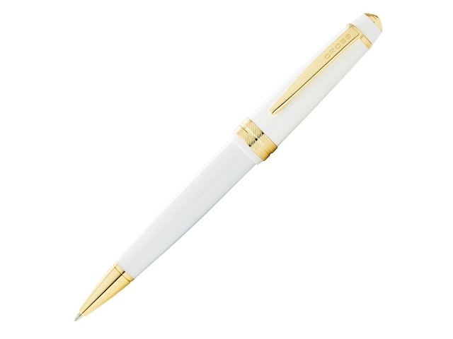 Ручка пластиковая шариковая «Bailey Light Polished White Resin and Gold Tone» (арт. 421357)
