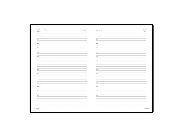 Ежедневник недатированный А5 «Sidney Nebraska» с серебряным срезом