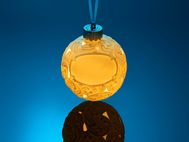 Шар новогодний с подсветкой и зоной для персонализации thumbnail