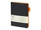 Ежедневник недатированный А5 "Boston", черный (оранжевый обрез)