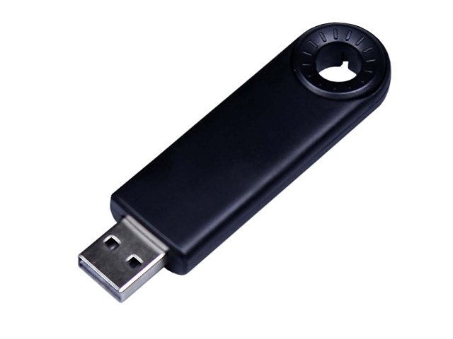 USB 3.0- флешка промо на 64 Гб прямоугольной формы, выдвижной механизм