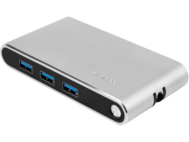 Хаб 8-в-1 Type-C «Hermes», USB 3.0 x 3, Type-C PD, HDMI, LAN, картридер thumbnail