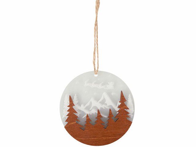 Деревянная подвеска на елку «Christmas»