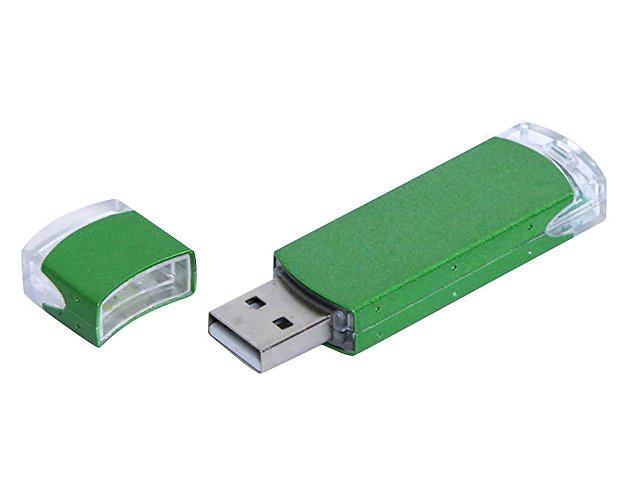 USB 2.0- флешка промо на 4 Гб прямоугольной классической формы