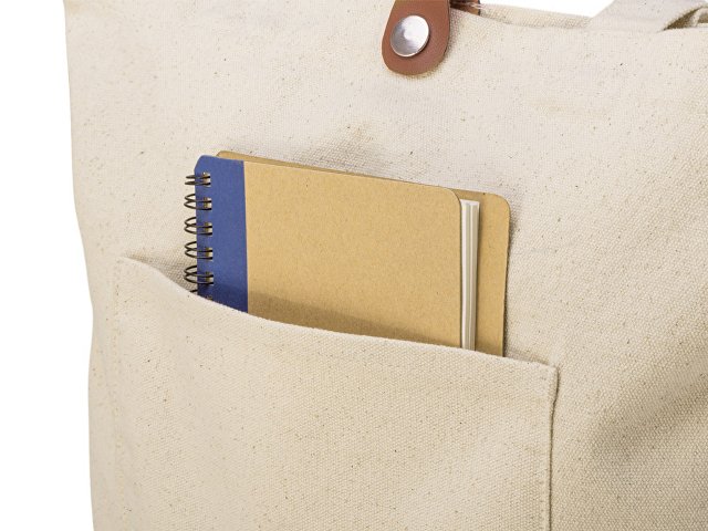 Cумка «Clip» из хлопка 340 г/м2 с застежкой из экокожи thumbnail