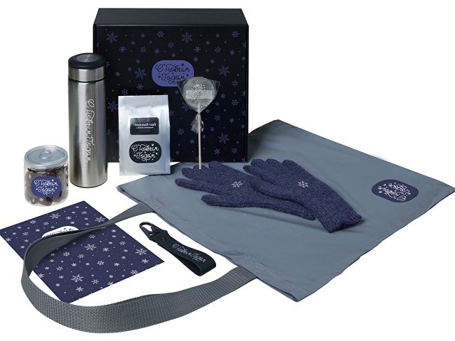 Подарочный набор «Re:Breathe» с перчатками, термосом и чаем