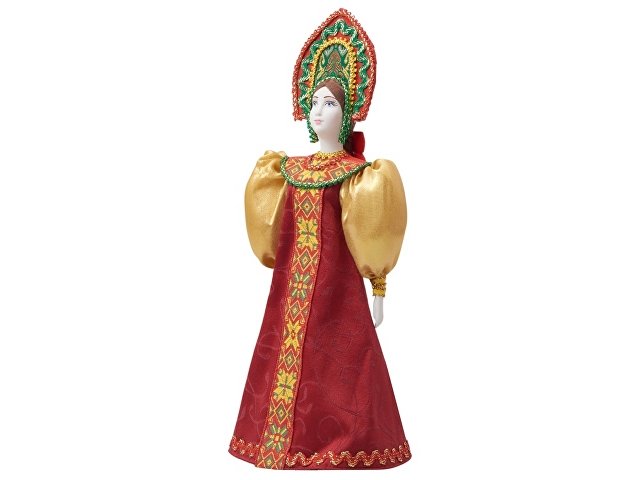 Подарочный набор: кукла фарфоровая, чай "Малина с мятой"