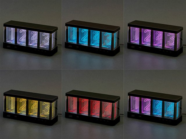 Часы с LED-подсветкой и беспроводной зарядкой «Cyber», 10 Вт thumbnail