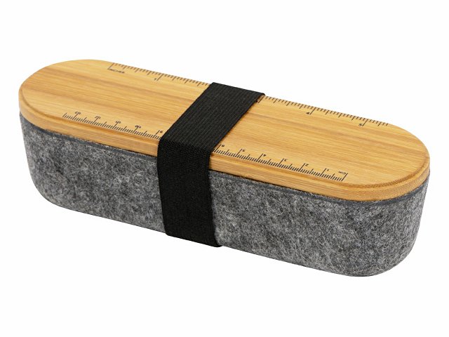 Пенал с линейкой и подставкой для телефона из бамбука «Haruki» thumbnail