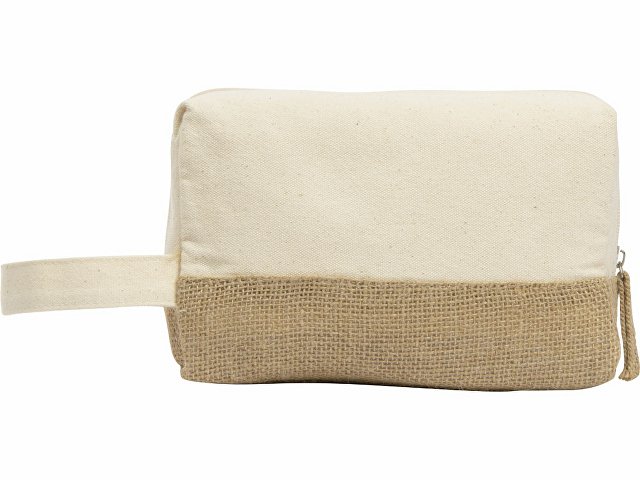 Косметичка «Jute» с ручкой из хлопка и джута thumbnail