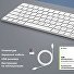 Беспроводная клавиатура Air Keyboard для MAC, Windows, 500 мАч, алюминий, белый, Deppa