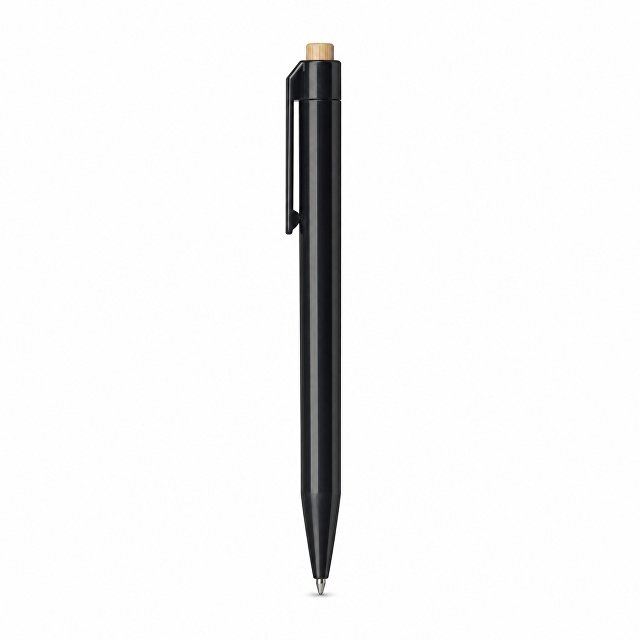 Ручка пластиковая шариковая «Какаду Ресайклд» с бамбуковой кнопкой — фото 3